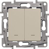 Переключатель с подсветкой без рамки Legrand Etika 2-кл. проходной слоновая кость картинка